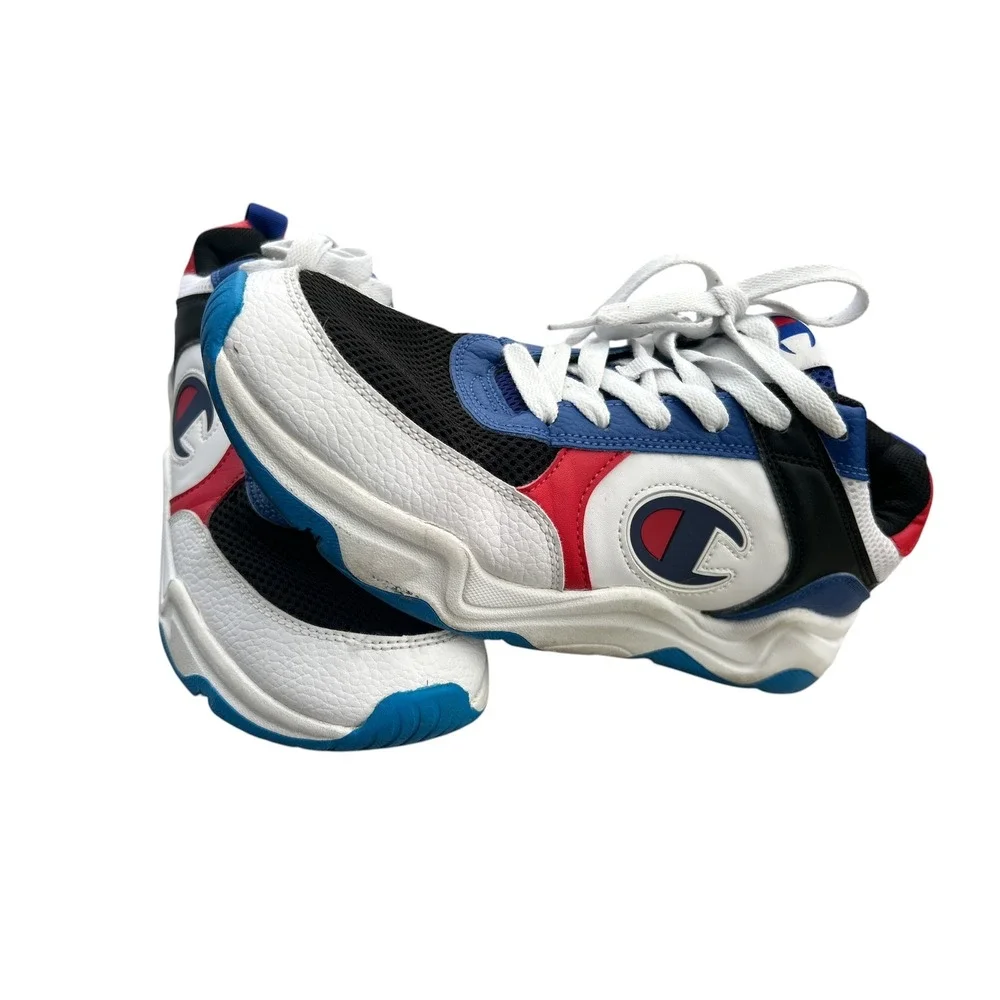 Champion Hyper V2 Next Mens 11.5 Sneakers Red White Blue CAS10807M Low Top Shoes